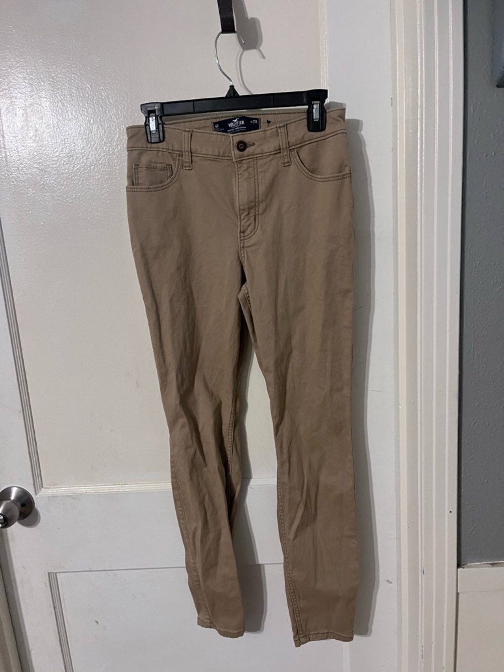 Hollister Tan High Rise Super Skinny Pants